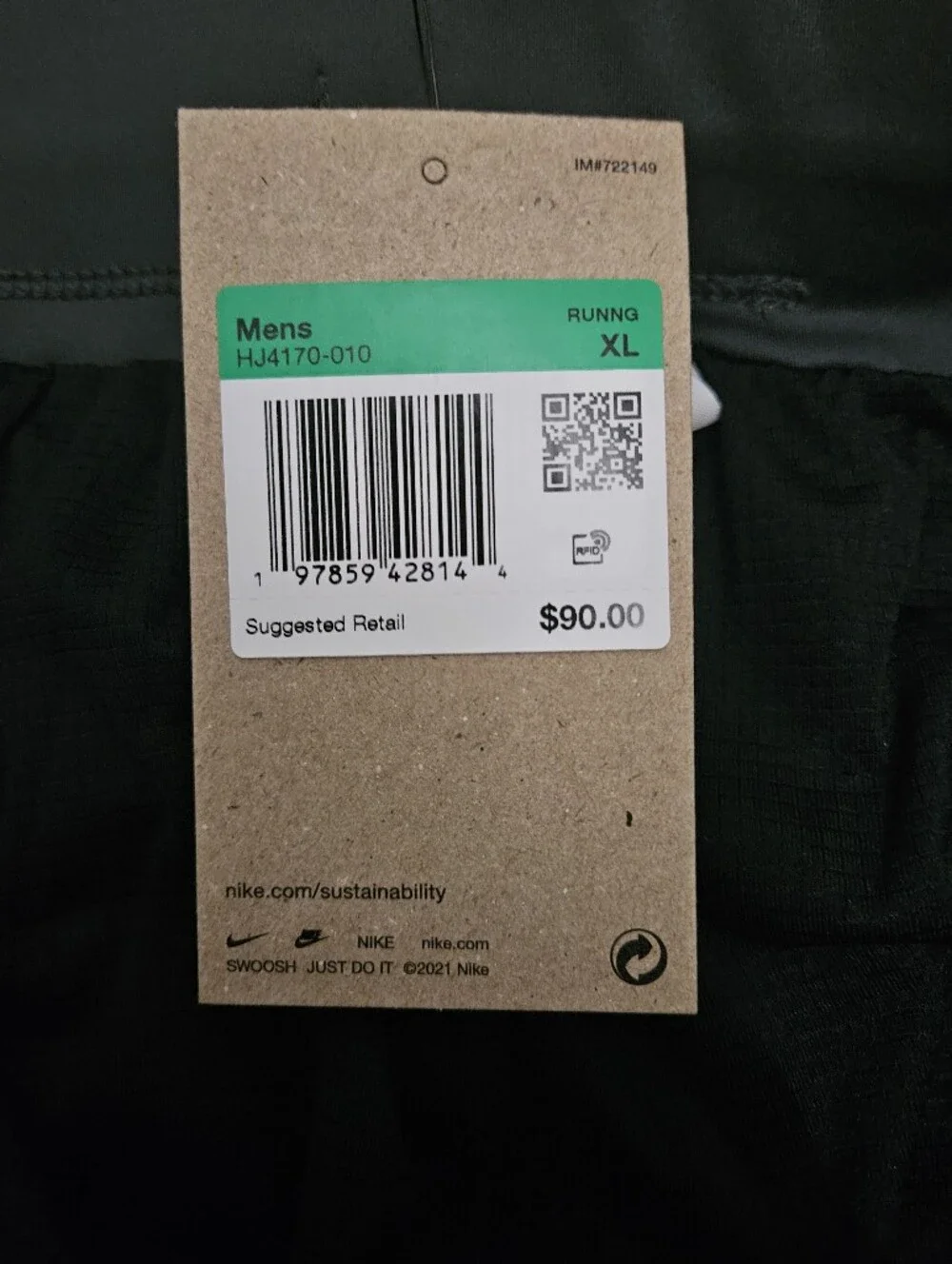 Nike Lava Loop Running Black Grey Shorts